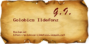 Golobics Ildefonz névjegykártya